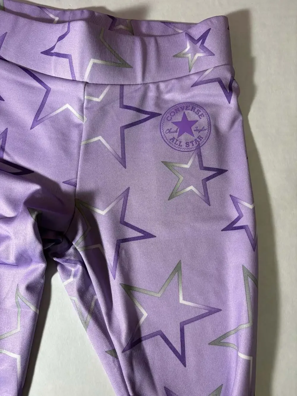 Converse Girls Lilac Mist Star Print All Star Leggings